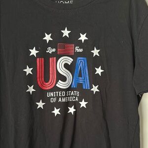 USA Graphic T-Shirt in Black